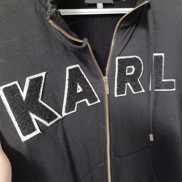 Karl Lagerfeld zip up jacket top sweater - Picture 9 of 9
